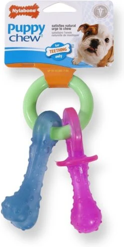 Nylabone Puppy Teething Pacifier Flexible - Hondenspeelgoed - Bacon 215x100x38 Mm 108 G Roze Blauw Groen Tot 11kg Small -Hondenbenodigdheden 605x1200 3