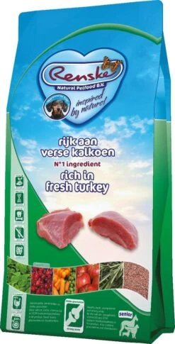 Renske Super Premium Senior Kalkoen Graanvrij 12 KG -Hondenbenodigdheden 611x1200