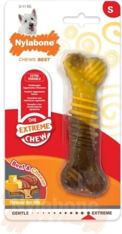 Nylabone Extreme Kauwbot Met Rund- En Kaassmaak - Voor Krachtige Kauwers - In S/M/XL - X-Large 23 Nylabone Extreme Kauwbot Met Rund- En Kaassmaak - Voor Krachtige Kauwers - In S/M/XL - X-Large -Hondenbenodigdheden 628x1200