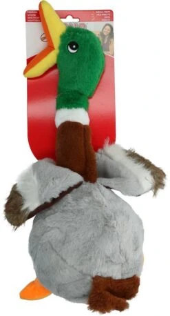 Kong Shakers Honkers Duck - Hondenspeelgoed - Grijs Bruin Groen Large -Hondenbenodigdheden 647x1200 1