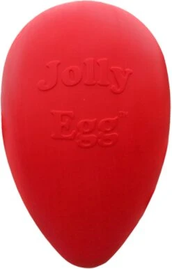 Jolly Pets Jolly Egg Hondenspeelgoed – Stevige Hondenbal - Gemaakt Van Extreem Duurzaam Kunststof - Geschikt Voor De Kleinere Hond – Weerbestendig - 20cm – Rood