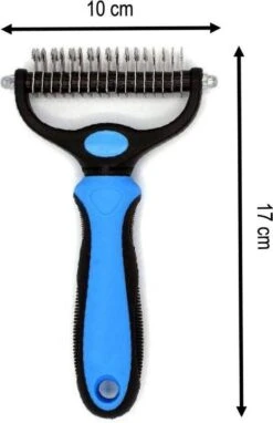 Merkloos 2 Zijdige Ondervacht Hondenkam - Hondenborstel Kortharig/Langharig - Kattenkam - Klittenkam Kat/Hond - Kattenborstel - 10 Cm. -Hondenbenodigdheden 775x1200