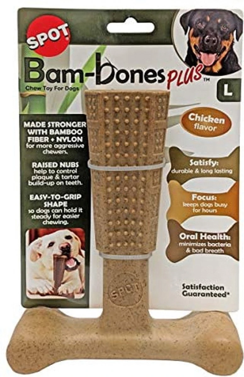 Spot Bam-Bones Plus Easy Grip - Veilig Kauwbot Voor Honden - Speciaal Voor Sterke Kauwers - Verzorgt Het Gebit Van De Hond - Rund Of Kip - S/M/L - Maat: Large, Smaak: Kip 1 Spot Bam-Bones Plus Easy Grip - Veilig Kauwbot Voor Honden - Speciaal Voor Sterke Kauwers - Verzorgt Het Gebit Van De Hond - Rund Of Kip - S/M/L - Maat: Large, Smaak: Kip