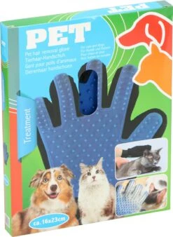 Merkloos Vachtverzorgingshandschoen -Hondenbenodigdheden 877x1200