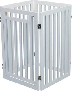 Trixie Hondenhek Met Deur Wit - 60-160 X 81 CM -Hondenbenodigdheden 947x1200