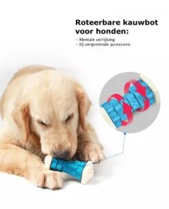 3-in-1 Hondenkauwbot - Gebitsverzorging - IQ Training - Voedsel Afgifte Functie - Geometrisch Ontwerp - Duurzaam & Milieuvriendelijk - Kauwbot - Honden - Hondenbot - Rood -Hondenbenodigdheden 972x1200 3