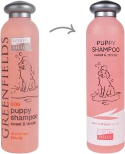 Greenfields - Milde Hondenshampoo Puppy - Zachte Shampoo Met Babypoeder Geur - Inhoud 270 Ml Of 5 Liter - 270 Ml -Hondenbenodigdheden 978x1200