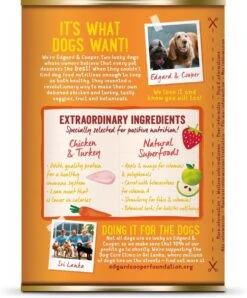 Edgard & Cooper Kip & Kalkoen Blik - Voor Volwassen Honden - Hondenvoer - 12 X 400g -Hondenbenodigdheden 996x1200 2